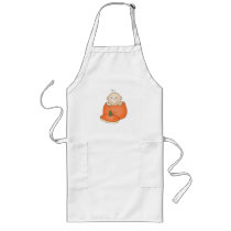 White Baby in Pumpkin Aprons