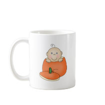 White Baby in Pumpkin Coffee Mug