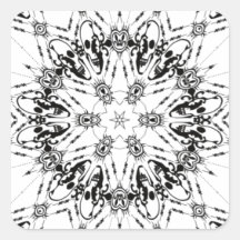 white bandana like design with skulls square sticker