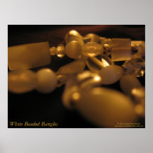White Beaded Bangles Poster