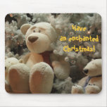 White bear Christmas mousepad