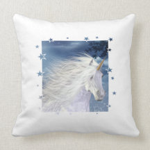 White Beauty Unicorn American MoJo Pillow