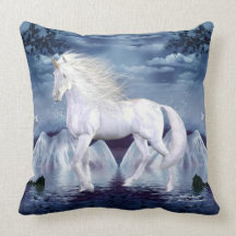White Beauty Unicorn American MoJo Pillow
