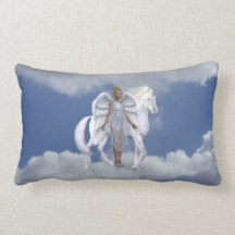White Beauty Unicorn Angel American MoJo Pillow