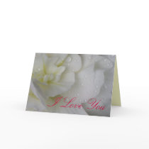 White Begonia Greeting Card