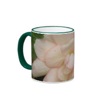 White Begonia Flower Mug