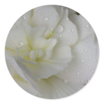 White Begonia Wedding Sticker