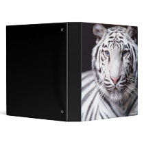 White Bengal Tiger Vinyl Binders