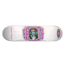 White BG, The Malamites text and Rainbow - Whit... Custom Skateboard
