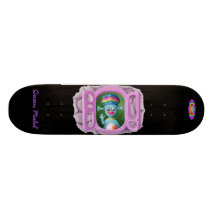White BG, The Malamites text and Rainbow - Whit... Skate Deck