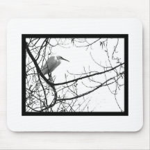 White bird tapis de souris