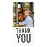 White & Black Glitter Thank You Photo Cards photo cards