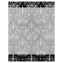 white black heart chandelier shabby damask pattern flyers