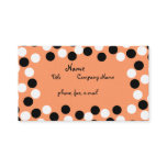White & Black Polka Dot Business Card