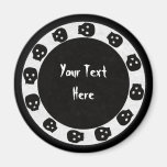 White-black Skull Magnets