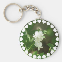 White Bleeding Heart Keychain