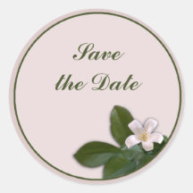 White Blossom Round Stickers