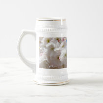 White Blossoms stein Spring gift steins