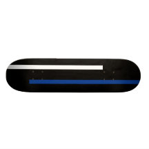 White & Blue Custom Skate Board