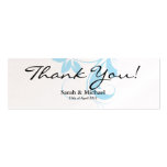 White & Blue floral Wedding favour Gift tag Business Card
