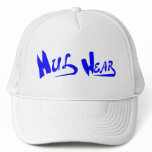 White & Blue Mul Wear logo cap Mesh Hats