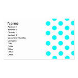 White & Blue Polka Dots Pattern Background Fun Business Card