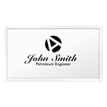 White Border Petroleum Engineer Business Card