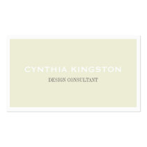 White border simply elegant ecru professional business cards