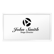 White Border Stage Director Business Card