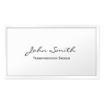 White Border Transportation Broker Business Card