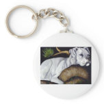 White Boxer Keychains