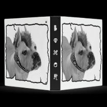 White Boxer punk binder