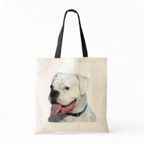 White Boxer tote bag