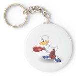White Boxing Duck Keychains
