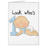 White Boy 1st Birthday Tshirts and Gifts Card