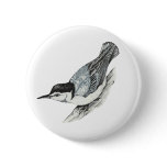 White Breasted Nuthatch Button