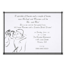 White Bridal Shower Custom Invitation