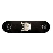 White Bulldog Custom Skate Board