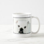 White bulldog mug