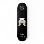 White Bulldog Custom Skate Board
