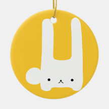 white bunny christmas ornaments