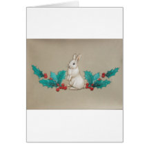 White Bunny Greeting Card