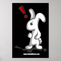 White Bunny Surprise Poster