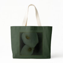 White Calla Lilies  Canvas Grocery Tote Tote Bag