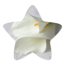 white calla lilies on embroidered cloth stickers
