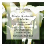 White Calla Lily 50th Wedding Anniversary Invitation