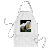 White Calla Lily Flower Apron