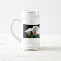 White Calla Lily Flower Beer Stein Mugs