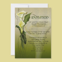 White Calla Wedding invitations