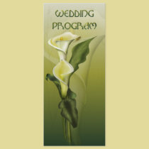 White Calla Wedding Suite Wedding Program invitations